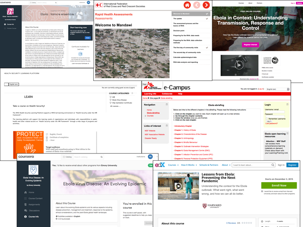 Some of the transmissive online courses around Ebola