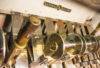 USS Bowfin diving plane control levers