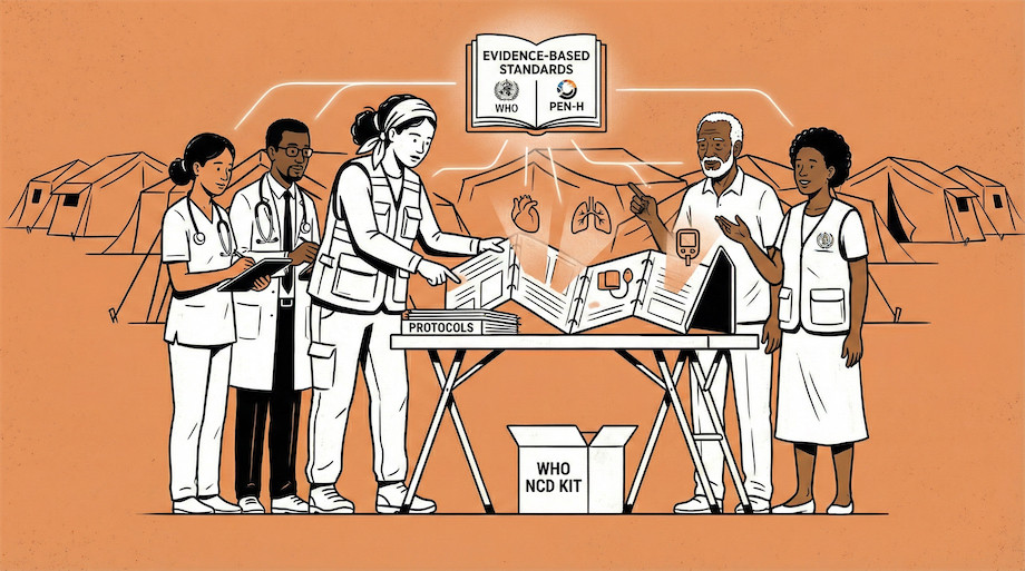 NCD-EN-01 What you can do to support people living with Noncommunicable diseases in humanitarian settings — course cover